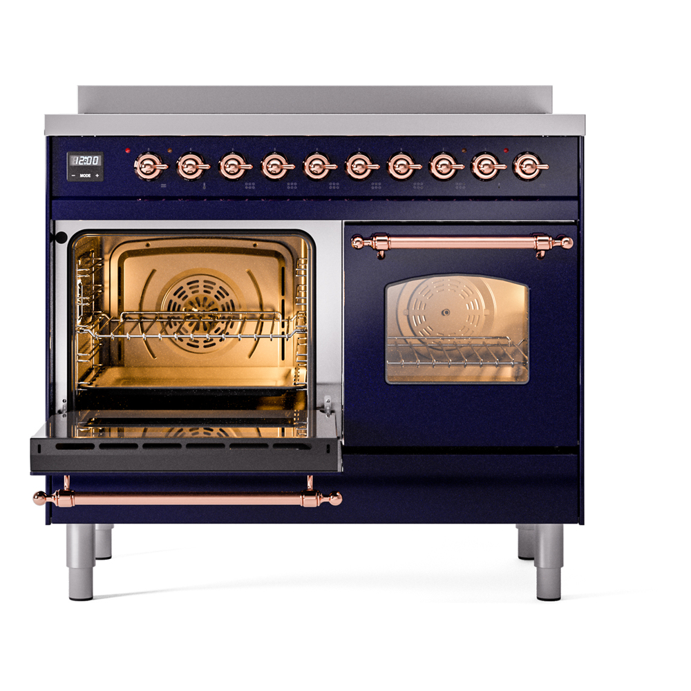 ILVE UPDI406NMPMBP Nostalgie II 40" Induction Range, main oven door opened