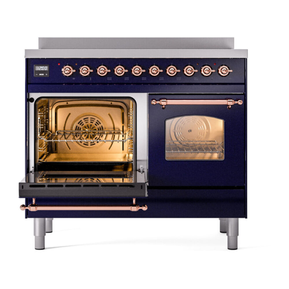 ILVE UPDI406NMPMBP Nostalgie II 40" Induction Range, main oven door opened