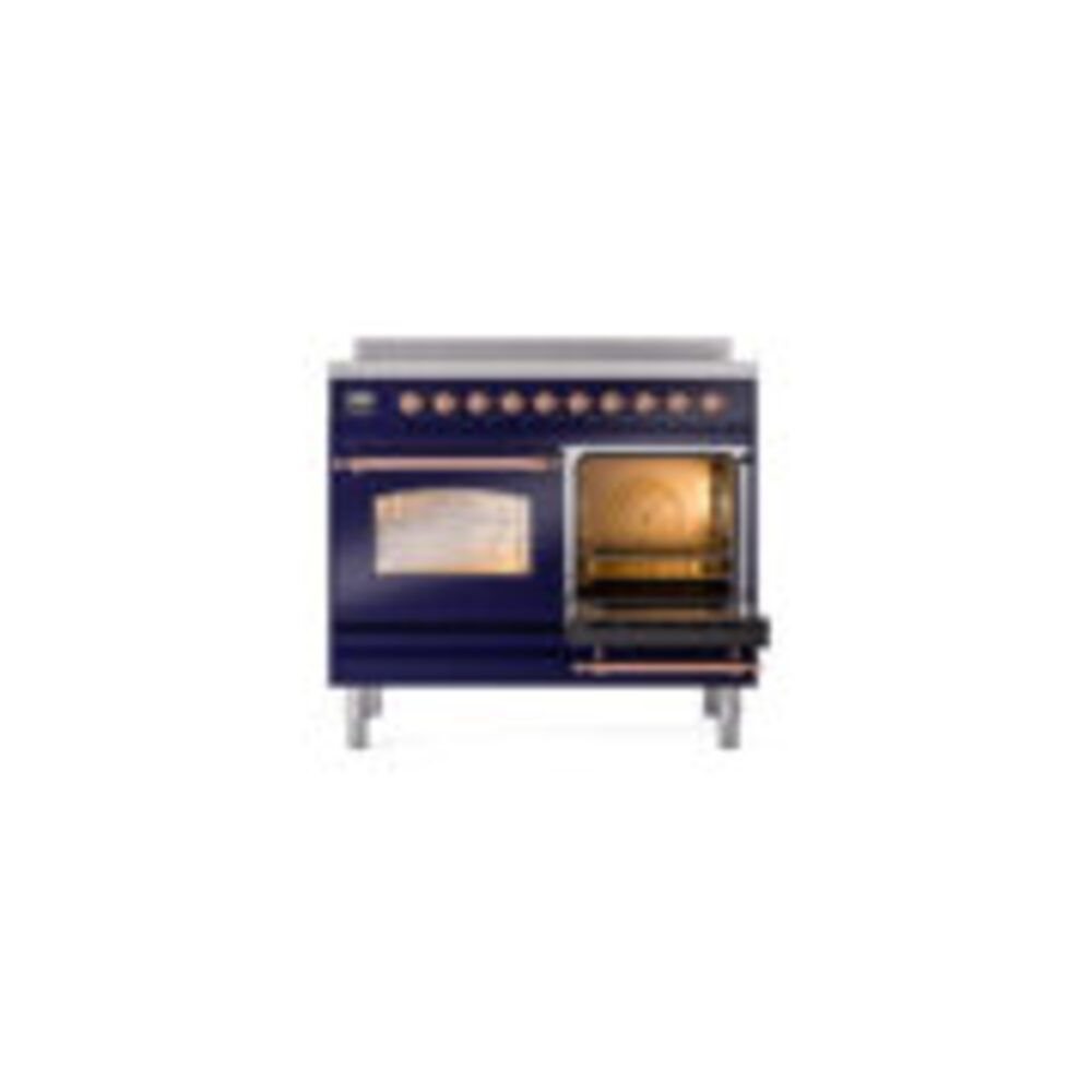ILVE UPDI406NMPMBP Nostalgie II 40" Induction Range, side oven door opened