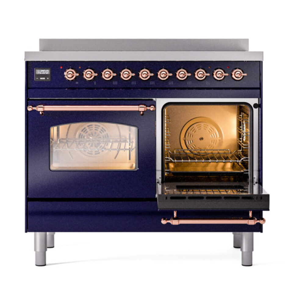 ILVE UPDI406NMPMBP Nostalgie II 40" Induction Range, side oven door opened