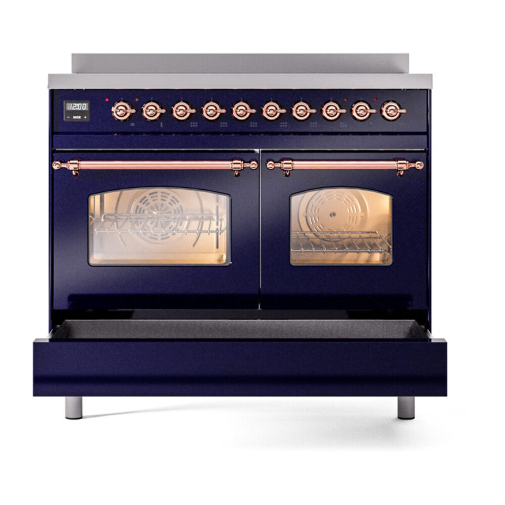 ILVE UPDI406NMPMBP Nostalgie II 40" Induction Range, drawer opened