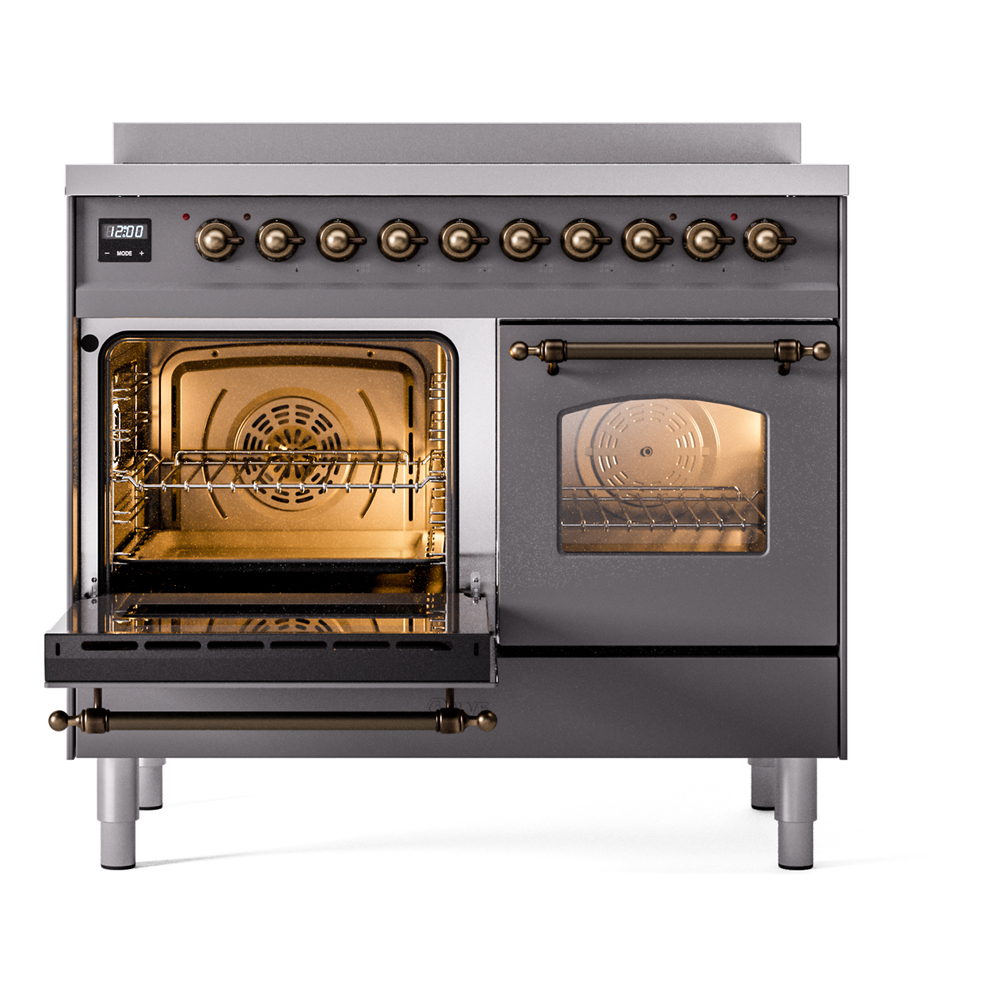 ILVE UPDI406NMPMGB Nostalgie II 40" Induction Range, main oven door opened