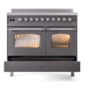 ILVE UPDI406NMPMGC Nostalgie II 40" Induction Range, drawer opened