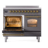 ILVE UPDI406NMPMGG Nostalgie II 40" Induction Range, main oven door opened
