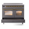 ILVE UPDI406NMPMGG Nostalgie II 40" Induction Range, drawer opened