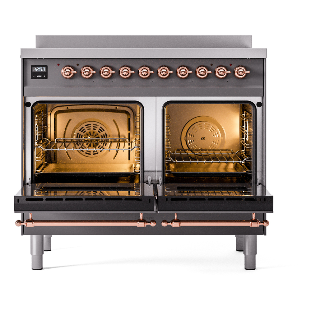 ILVE UPDI406NMPMGP Nostalgie II 40" Induction Range, oven doors opened