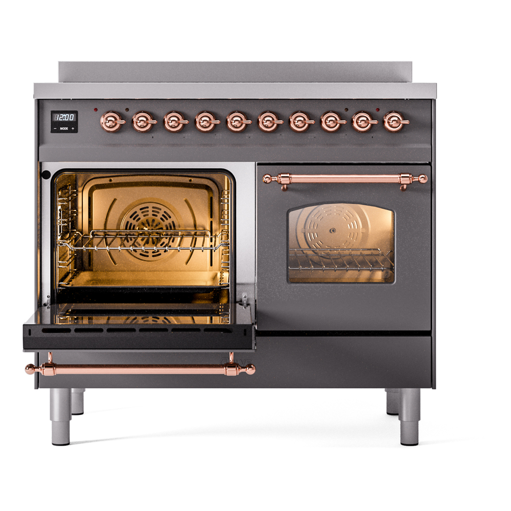 ILVE UPDI406NMPMGP Nostalgie II 40" Induction Range, main oven door opened