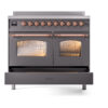 ILVE UPDI406NMPMGP Nostalgie II 40" Induction Range, drawer opened