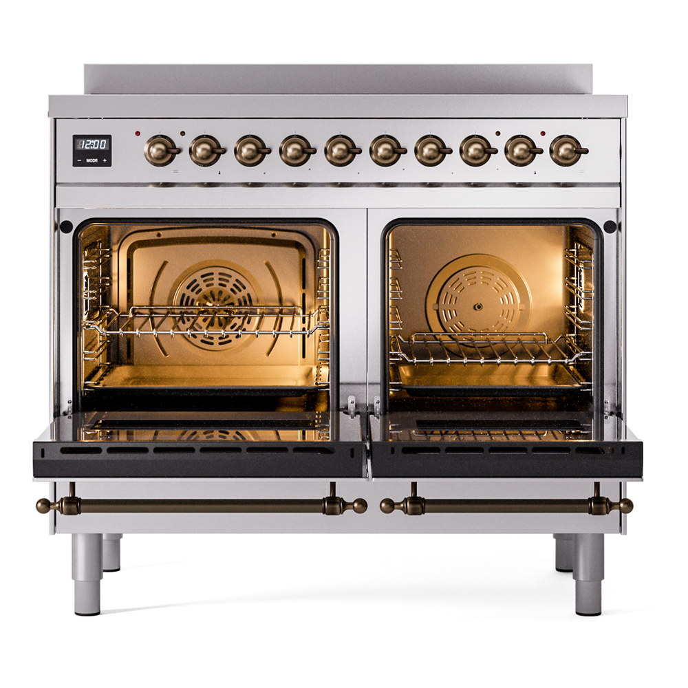 ILVE UPDI406NMPSSB Nostalgie II 40" Induction Range, oven doors opened