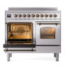 ILVE UPDI406NMPSSB Nostalgie II 40" Induction Range, main oven door opened