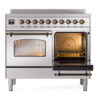 ILVE UPDI406NMPSSB Nostalgie II 40" Induction Range, side oven door opened