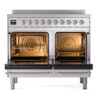 ILVE UPDI406NMPSSC Nostalgie II 40" Induction Range, oven doors opened