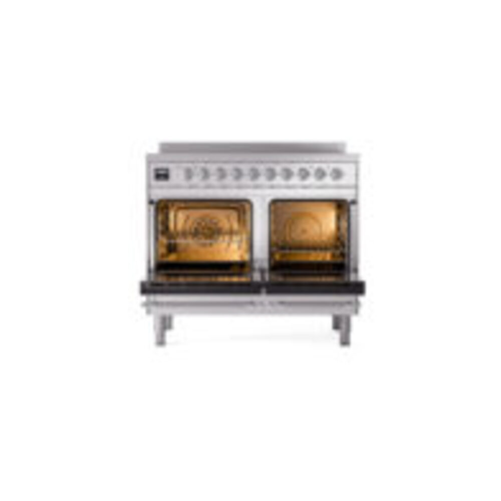 ILVE UPDI406NMPSSC Nostalgie II 40" Induction Range, oven doors opened