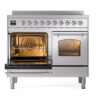 ILVE UPDI406NMPSSC Nostalgie II 40" Induction Range, main oven door opened