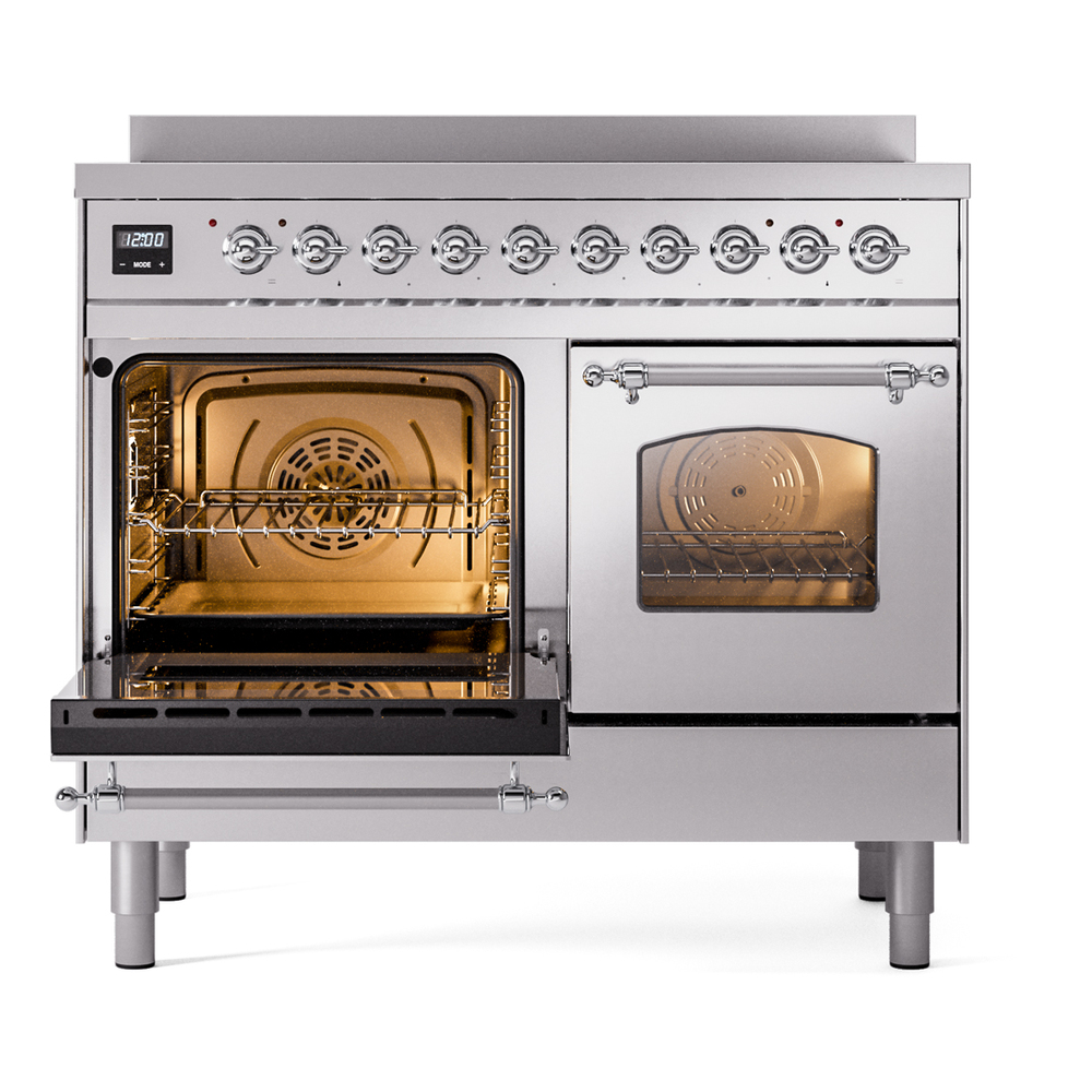 ILVE UPDI406NMPSSC Nostalgie II 40" Induction Range, main oven door opened