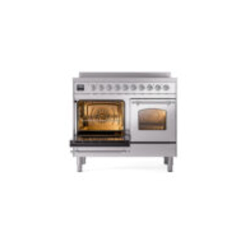 ILVE UPDI406NMPSSC Nostalgie II 40" Induction Range, main oven door opened
