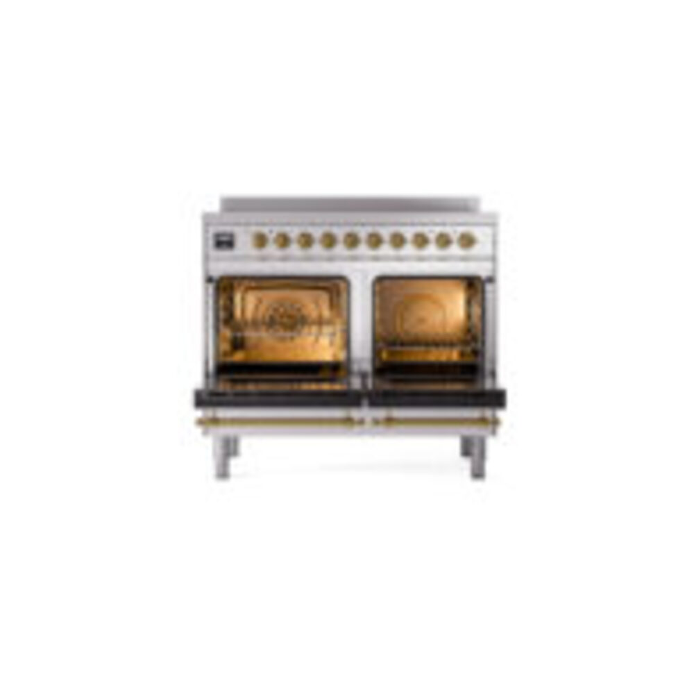ILVE UPDI406NMPSSG Nostalgie II 40" Induction Range, oven doors opened