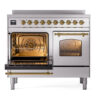 ILVE UPDI406NMPSSG Nostalgie II 40" Induction Range, main oven door opened