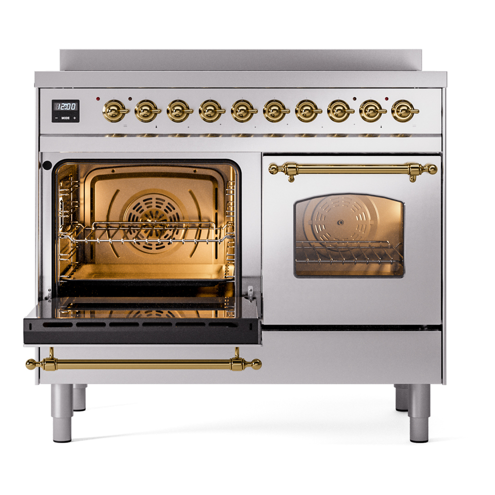 ILVE UPDI406NMPSSG Nostalgie II 40" Induction Range, main oven door opened