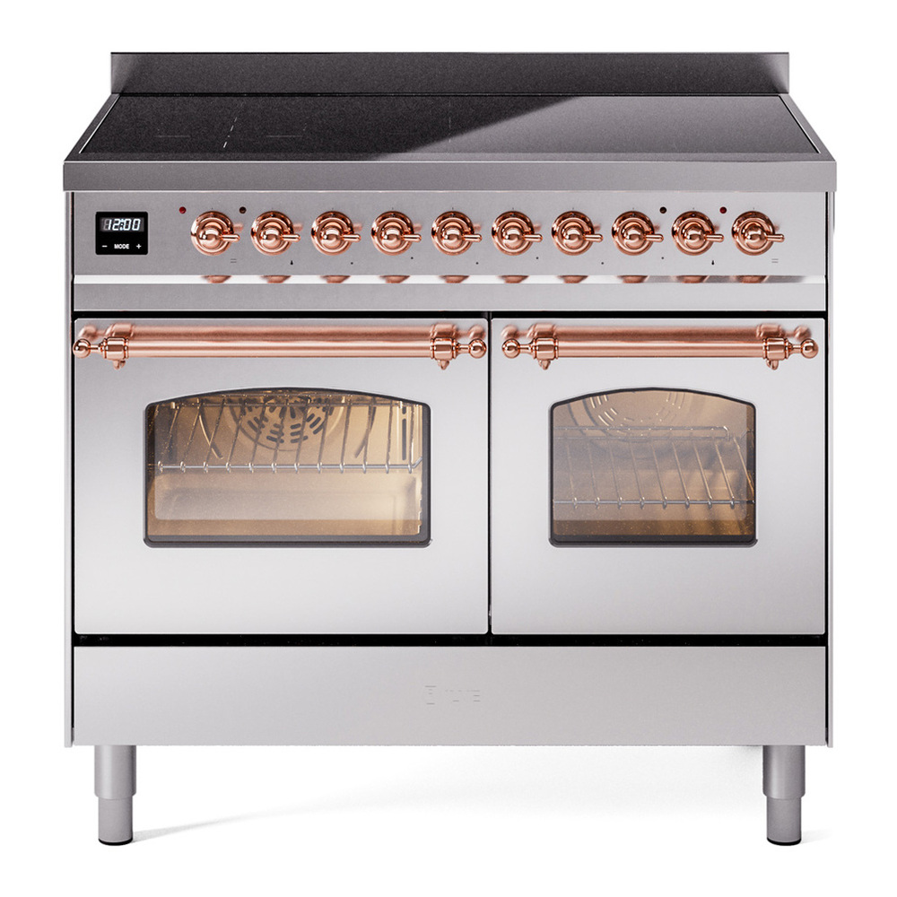 ILVE UPDI406NMPSSP Nostalgie II 40 inch Induction Range with 6 Elements (Triple Glass Door, Stainless Steel, Copper) 1 UPDI406NMPSSP