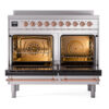 ILVE UPDI406NMPSSP Nostalgie II 40" Induction Range, oven doors opened