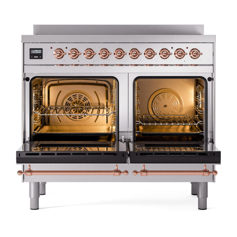 ILVE UPDI406NMPSSP Nostalgie II 40" Induction Range, oven doors opened