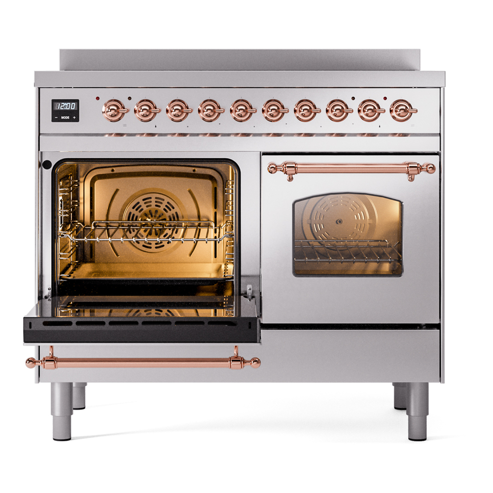 ILVE UPDI406NMPSSP Nostalgie II 40" Induction Range, main oven door opened
