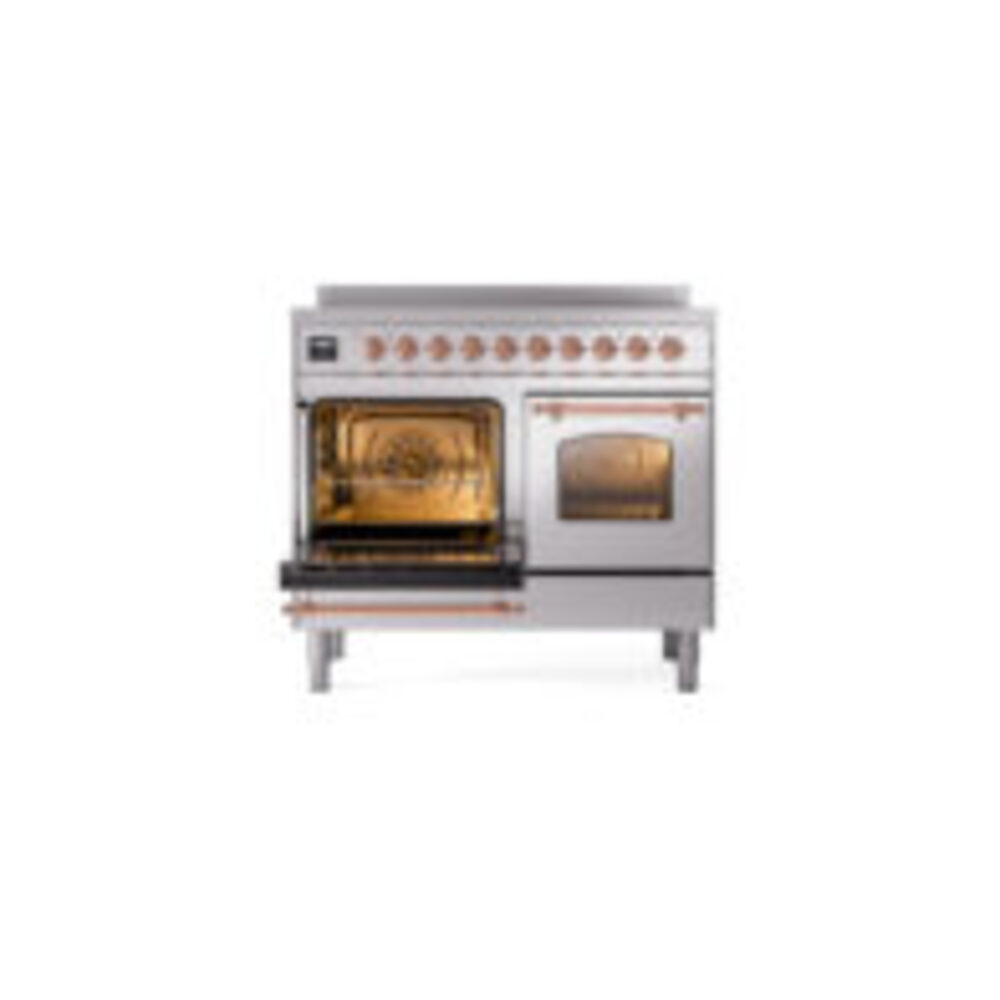 ILVE UPDI406NMPSSP Nostalgie II 40" Induction Range, main oven door opened