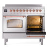 ILVE UPDI406NMPSSP Nostalgie II 40" Induction Range, side oven door opened