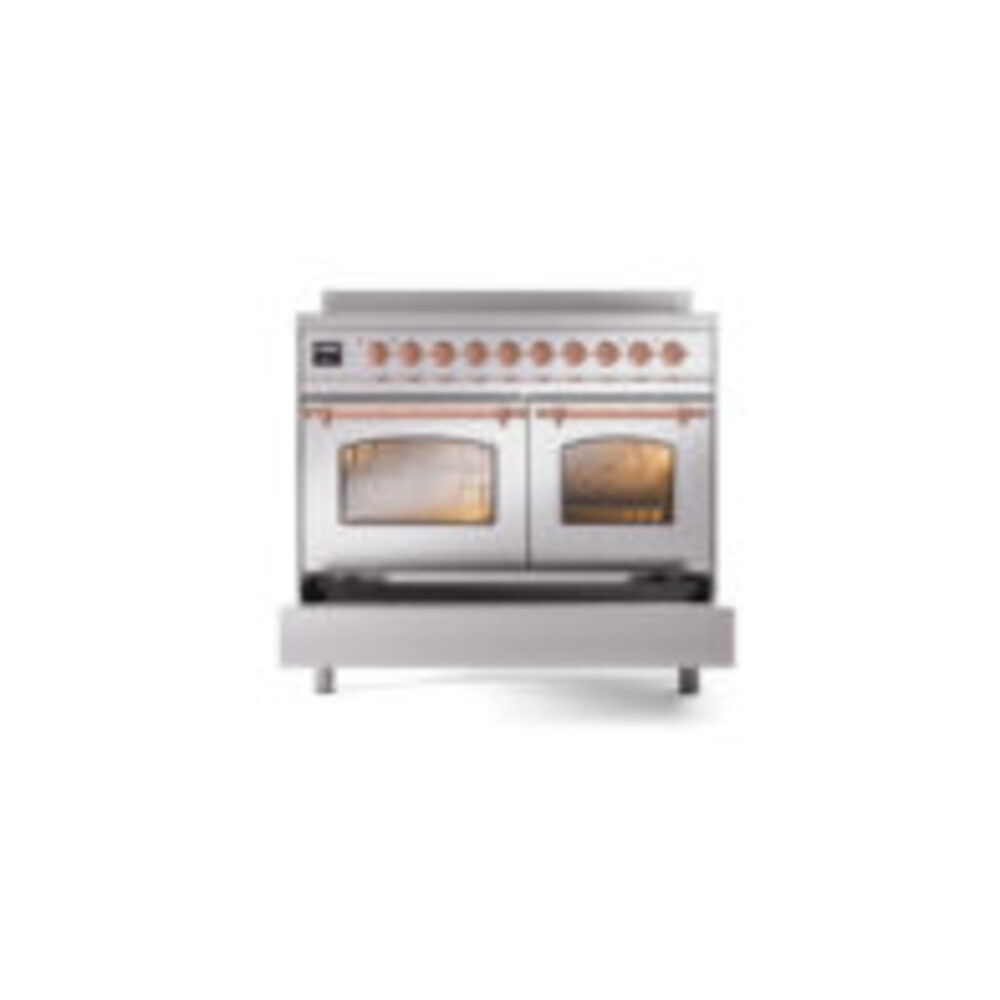 ILVE UPDI406NMPSSP Nostalgie II 40" Induction Range, drawer opened