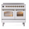 ILVE UPDI406NMPWHB Nostalgie II 40" Induction Range, front view