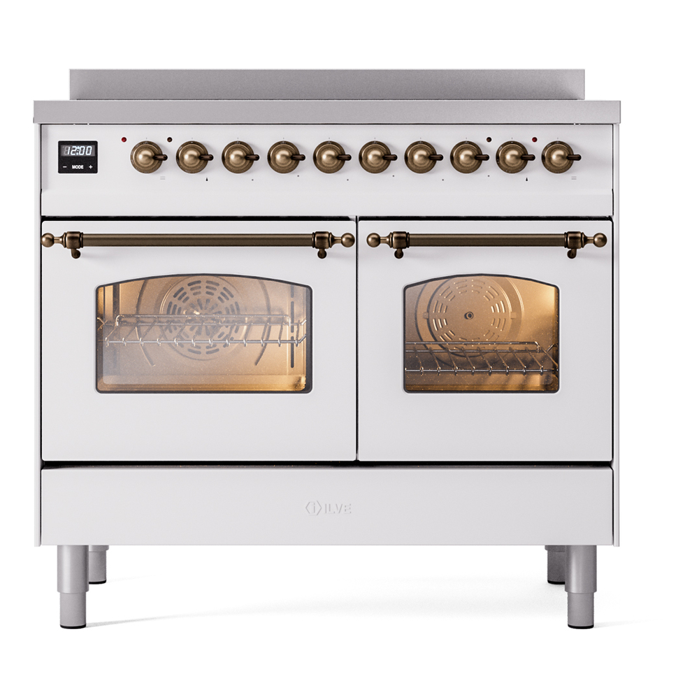 ILVE UPDI406NMPWHB Nostalgie II 40" Induction Range, front view