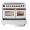 ILVE UPDI406NMPWHB Nostalgie II 40" Induction Range, drawer opened
