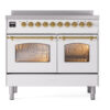 ILVE UPDI406NMPWHG Nostalgie II 40" Induction Range, front view