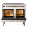 ILVE UPDI406NMPWHG Nostalgie II 40" Induction Range, oven doors opened