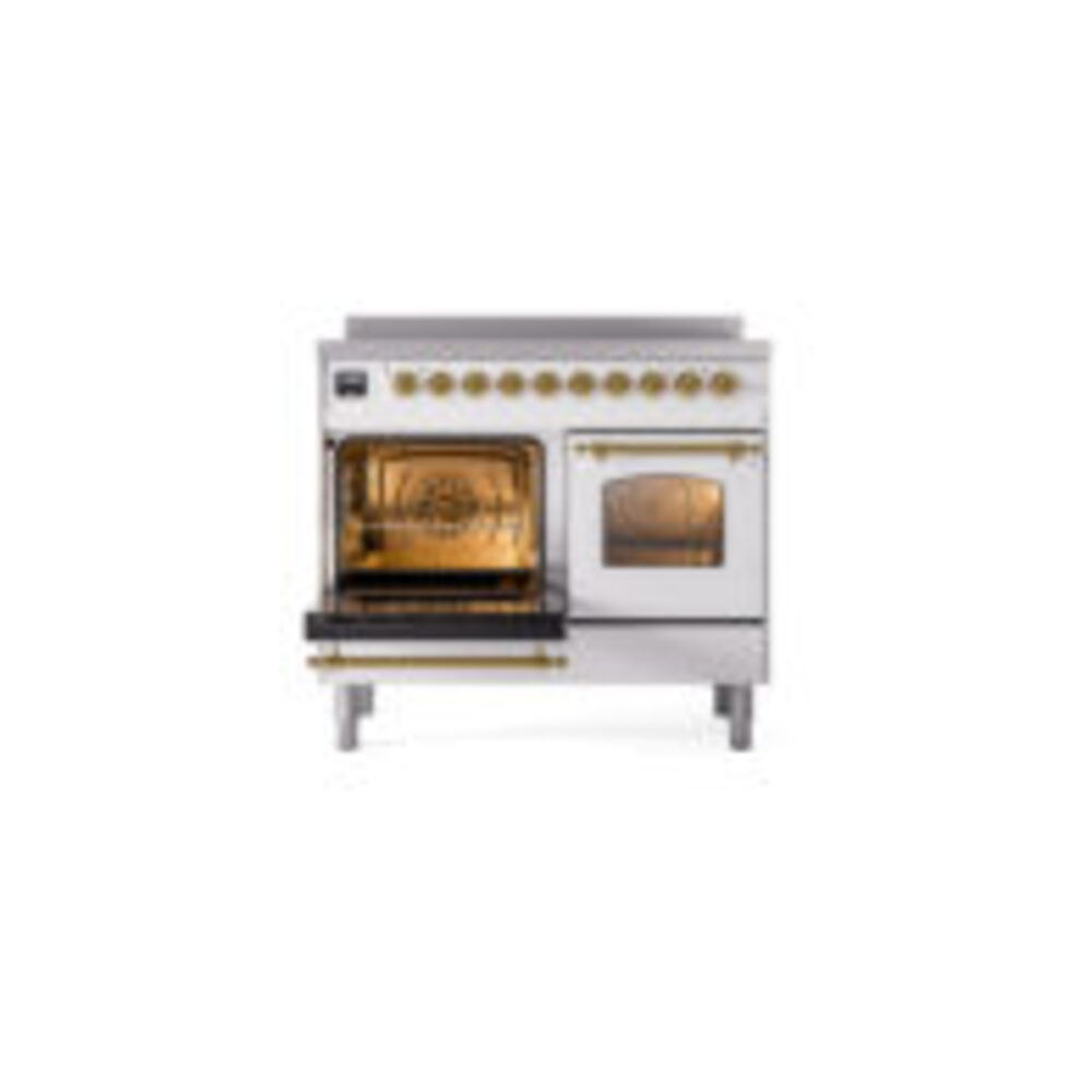 ILVE UPDI406NMPWHG Nostalgie II 40" Induction Range, main oven door opened