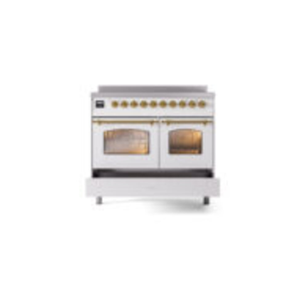 ILVE UPDI406NMPWHG Nostalgie II 40" Induction Range, drawer opened