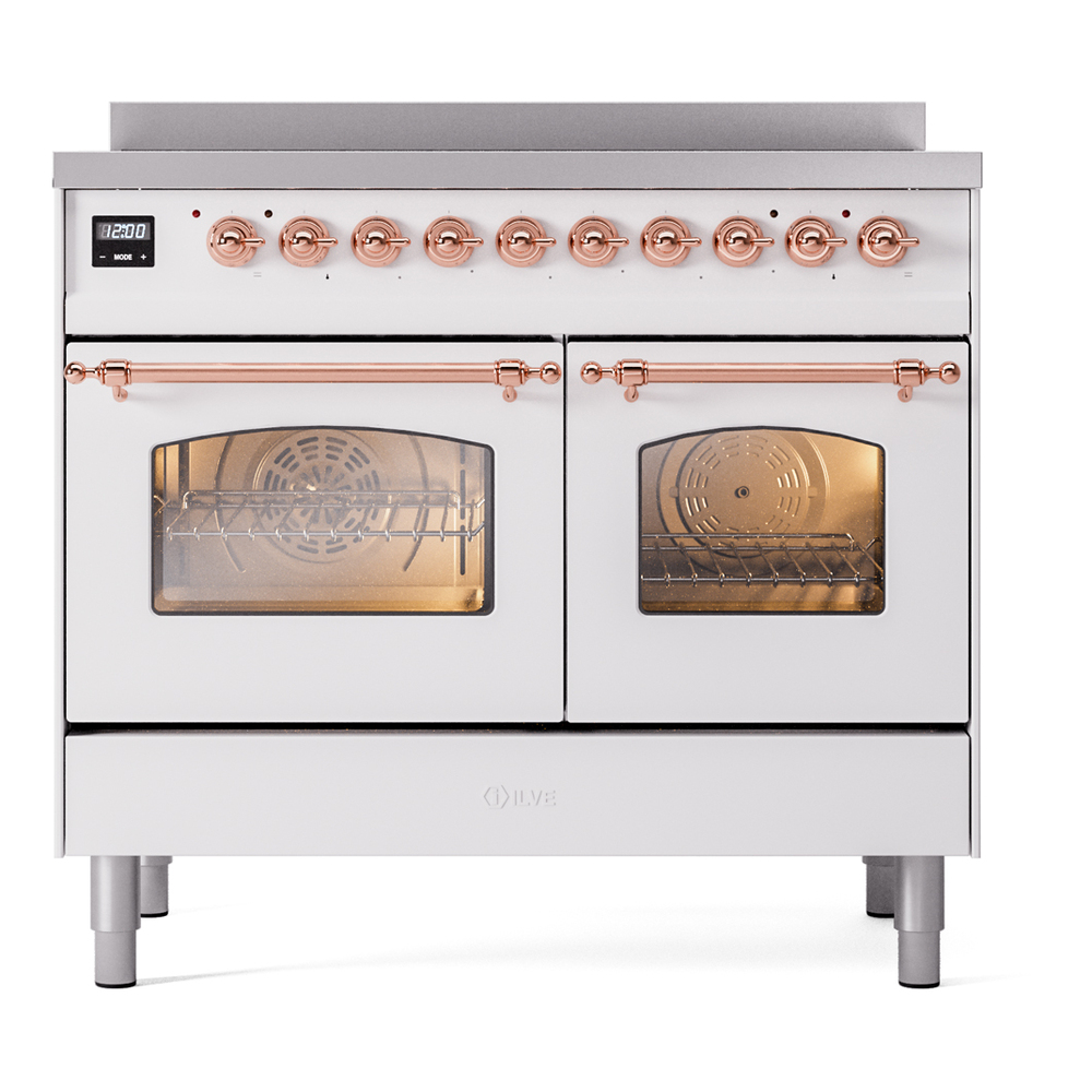 ILVE UPDI406NMPWHP Nostalgie II 40" Induction Range, front view