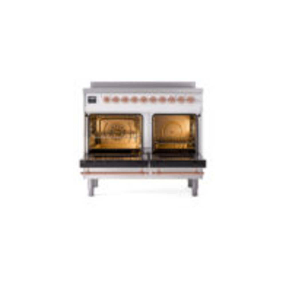 ILVE UPDI406NMPWHP Nostalgie II 40" Induction Range, oven doors opened