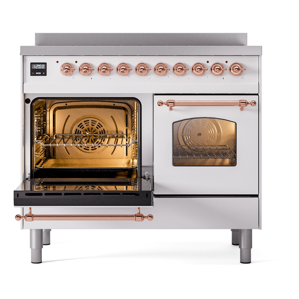 ILVE UPDI406NMPWHP Nostalgie II 40" Induction Range, main oven door opened