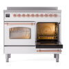 ILVE UPDI406NMPWHP Nostalgie II 40" Induction Range, side oven door opened