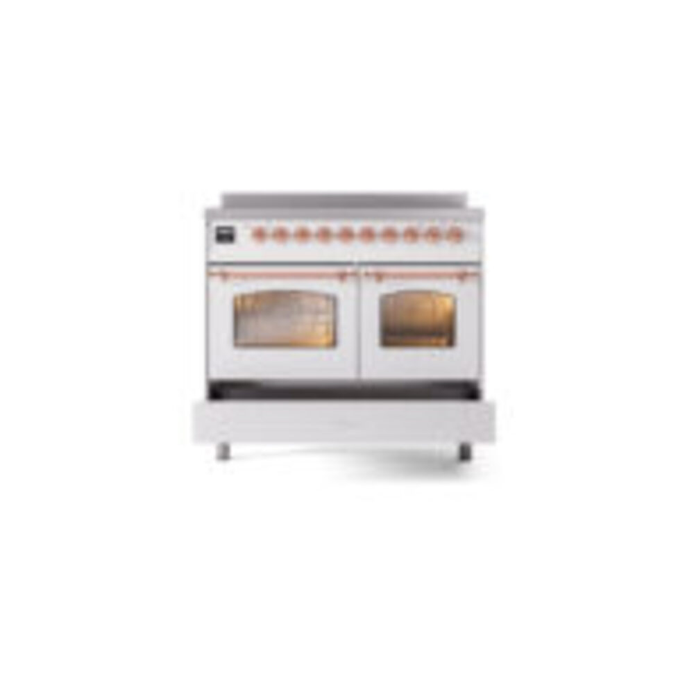 ILVE UPDI406NMPWHP Nostalgie II 40" Induction Range, drawer opened