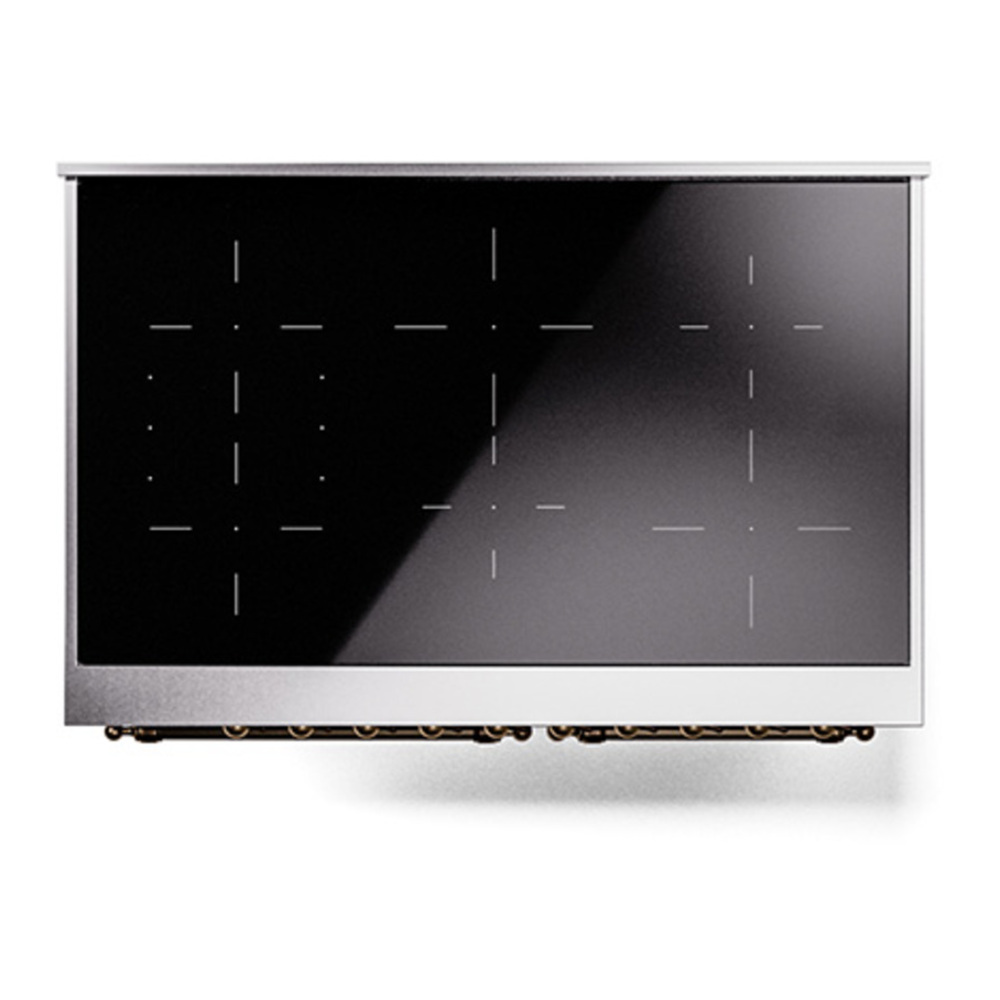 ILVE UPDI406QNMPBUB Nostalgie II 40 inch Induction Range with 6 Elements (Solid Door, Burgundy, Burnished) 6 ILVE_UPDI406QNMPBUB_top_view