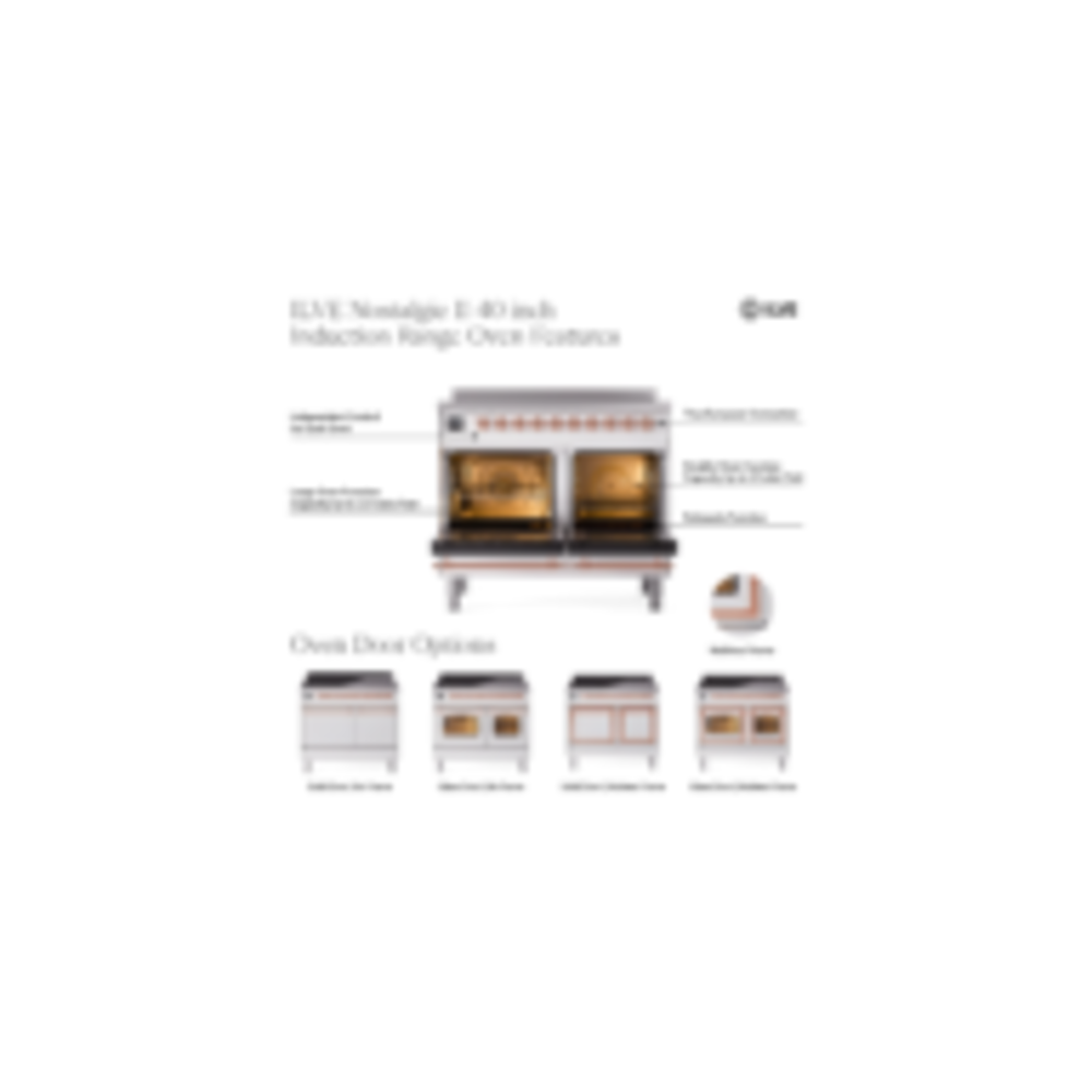 ILVE UPDI406NMP Nostalgie II 40 inch Induction Range with 6 Elements