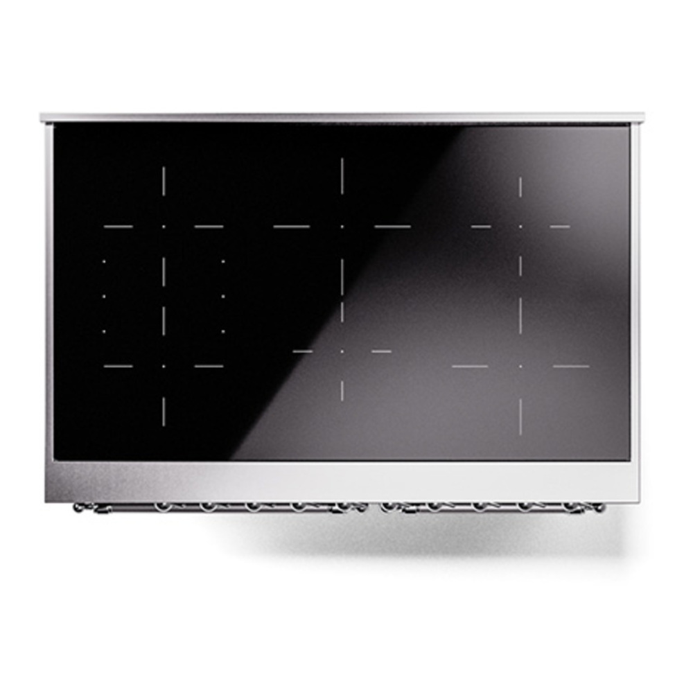 ILVE UPDI406QNMPEGC Nostalgie II 40 inch Induction Range with 6 Elements (Solid Door, Emerald Green, Chrome) 6 ILVE_UPDI406QNMPEGC_top_view
