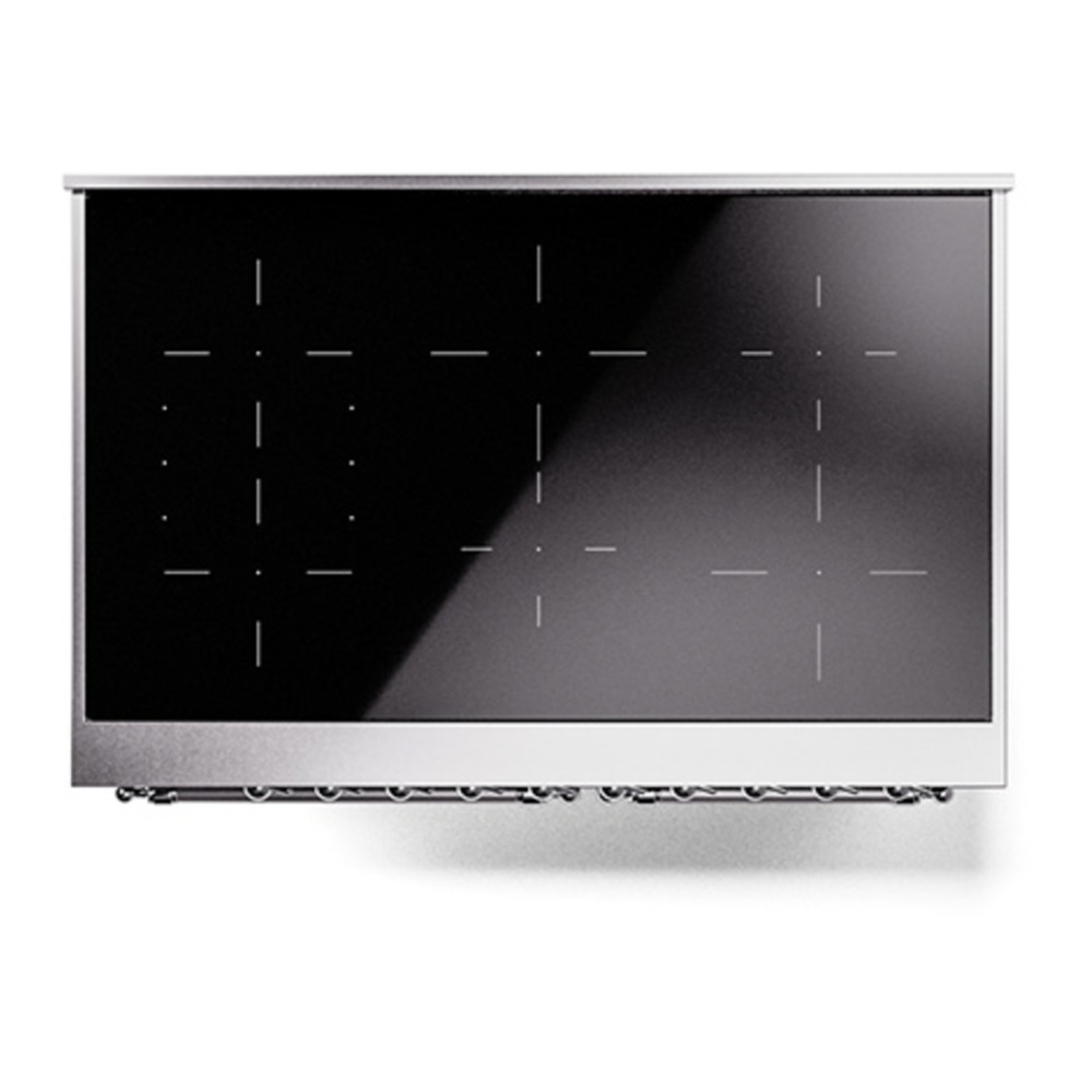 ILVE UPDI406QNMPMGC Nostalgie II 40 inch Induction Range with 6 Elements (Solid Door, Graphite Matte, Chrome) 6 ILVE_UPDI406QNMPMGC_top_view