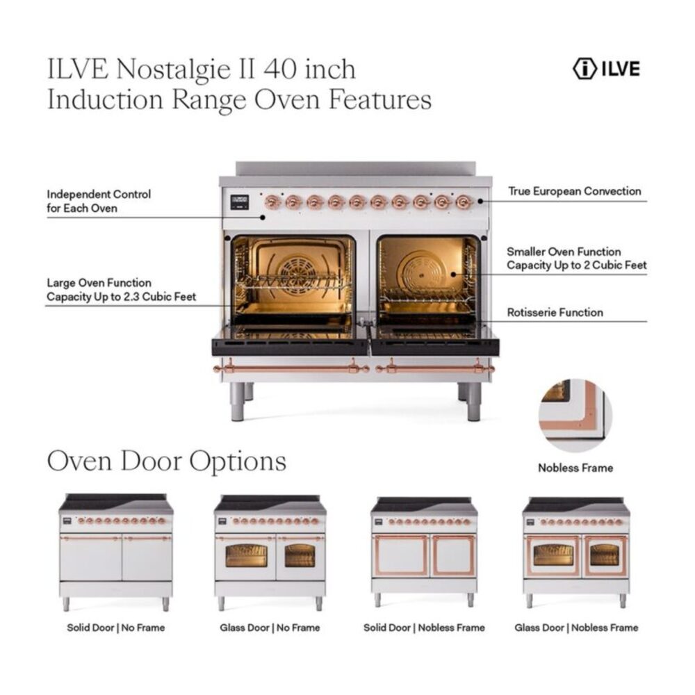 ILVE UPDI406NMP Nostalgie II 40 inch Induction Range with 6 Elements