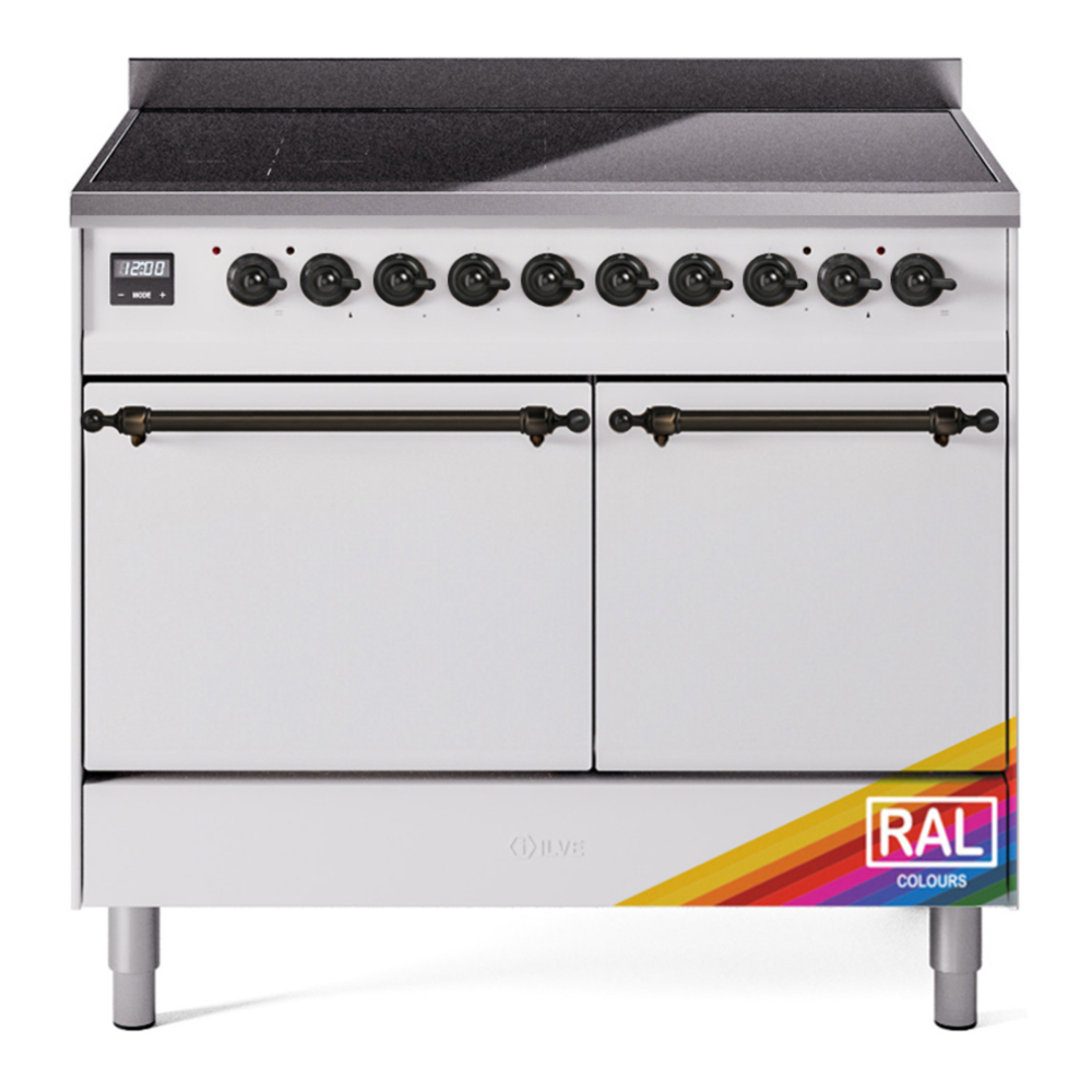 ILVE UPDI406QNMPRAB Nostalgie II 40 inch Induction Range with 6 Elements (Solid Door, RAL, Burnished) 1 UPDI406QNMPRAB