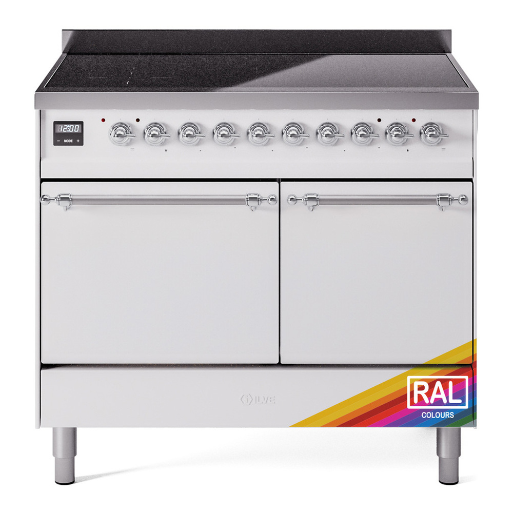 ILVE UPDI406QNMPRAC Nostalgie II 40 inch Induction Range with 6 Elements (Solid Door, RAL, Chrome) 1 UPDI406QNMPRAC