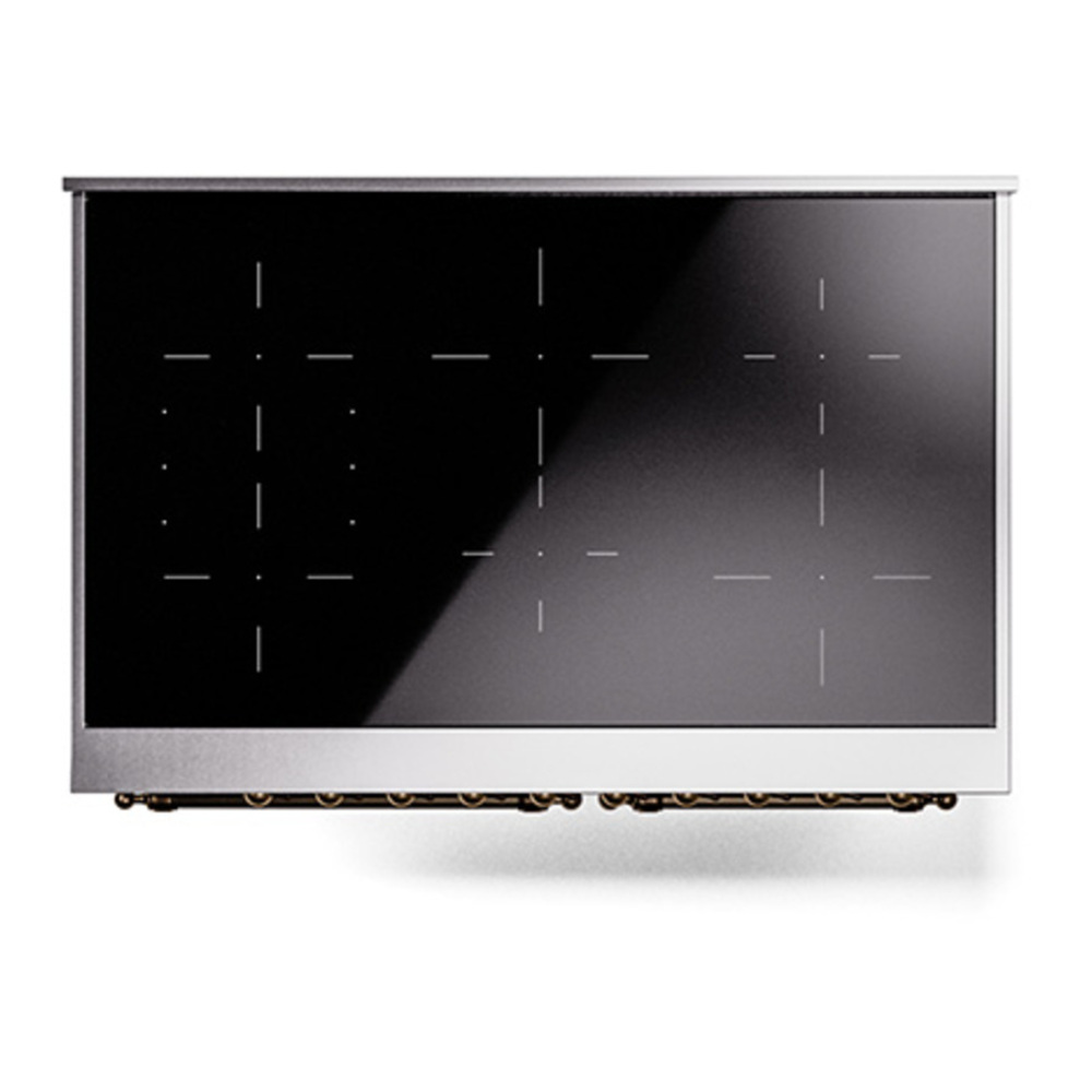 ILVE UPDI406QNMPSSB Nostalgie II 40 inch Induction Range with 6 Elements (Solid Door, Stainless Steel, Burnished) 6 ILVE_UPDI406QNMPSSB_top_view